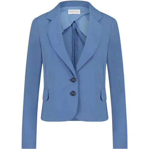 Eleganter Blauer Blazer Technisches Jersey , Damen, Größe: S - Jane Lushka - Modalova