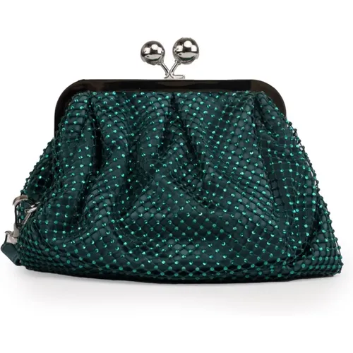 Rhinestone Clutch Bag , female, Sizes: ONE SIZE - Max Mara Weekend - Modalova