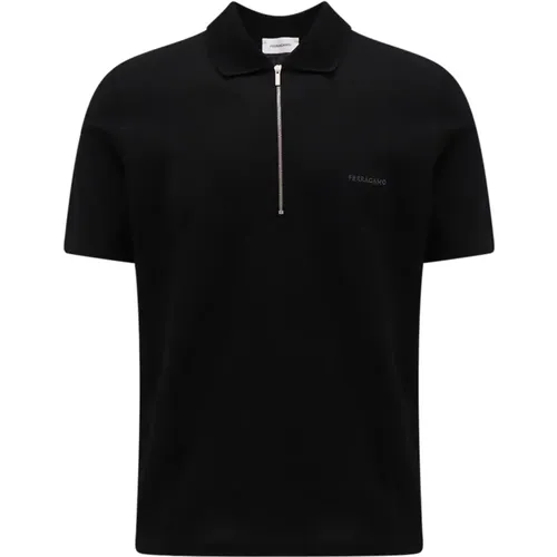 Embroidered Cotton Polo Shirt , male, Sizes: M, XL, S - Salvatore Ferragamo - Modalova
