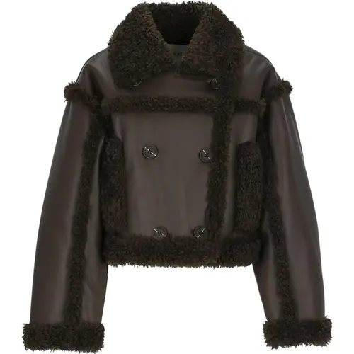 Faux Fur Shearling Jacken , Damen, Größe: M - STAND STUDIO - Modalova