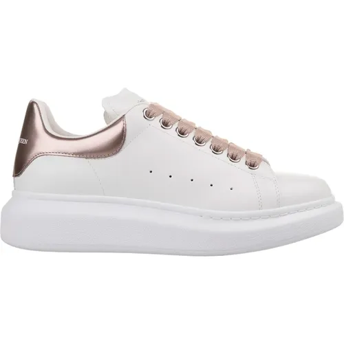 Pink Metallic Leather Sneakers , female, Sizes: 5 1/2 UK - alexander mcqueen - Modalova