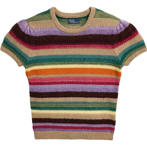 Gestreifter Sonnenuntergangsstrickpullover , Damen, Größe: S - Ralph Lauren - Modalova