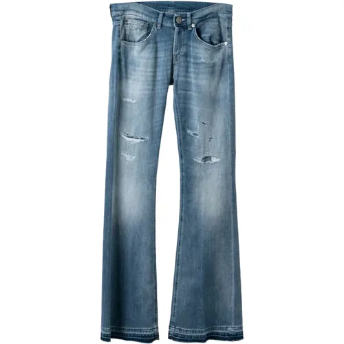 Distressed Flair Jeans , Damen, Größe: XL - Dondup - Modalova