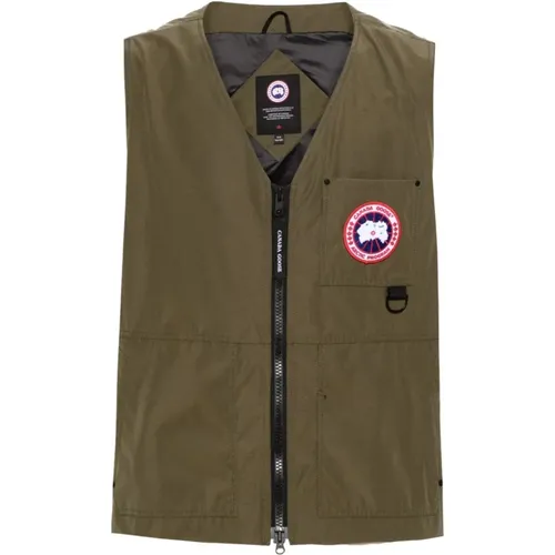 Lightweight V-Neck Sleeveless Jacket , male, Sizes: L, M - Canada Goose - Modalova