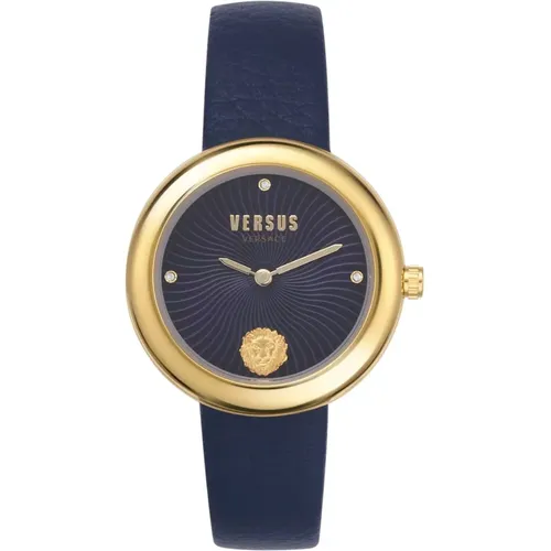 Léa Blaues Lederarmband Uhr - Versus Versace - Modalova