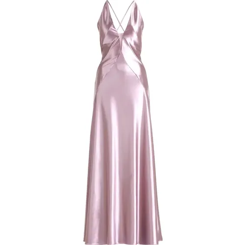 Glänzendes Abendkleid mit V-Ausschnitt , Damen, Größe: XL - Vera Mont - Modalova