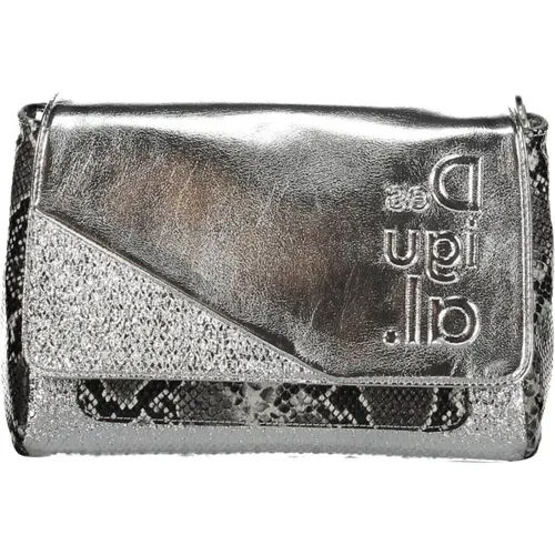 Silver Shoulder Bag with Removable Handle , female, Sizes: ONE SIZE - Desigual - Modalova