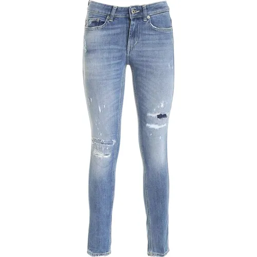 Monroe Slim-fit Jeans , female, Sizes: W28 - Dondup - Modalova