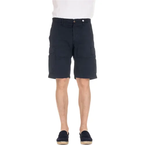 Blaue Baumwoll-Bermuda-Shorts Ares , Herren, Größe: M - Myths - Modalova