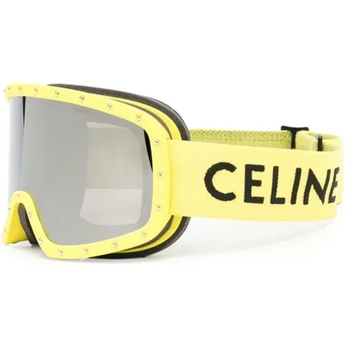 Gelbe Ski Goggles mit Zubehör , unisex, Größe: ONE Size - Celine - Modalova