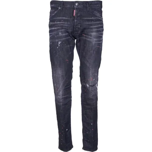 Slim Fit Jeans with Logo , male, Sizes: L, S, XL, 2XL - Dsquared2 - Modalova