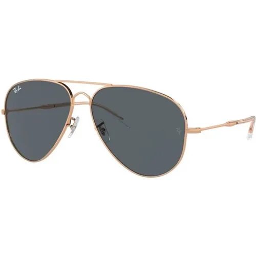 Vintage Aviator Sonnenbrille Blaue Gläser , Herren, Größe: 58 MM - Ray-Ban - Modalova