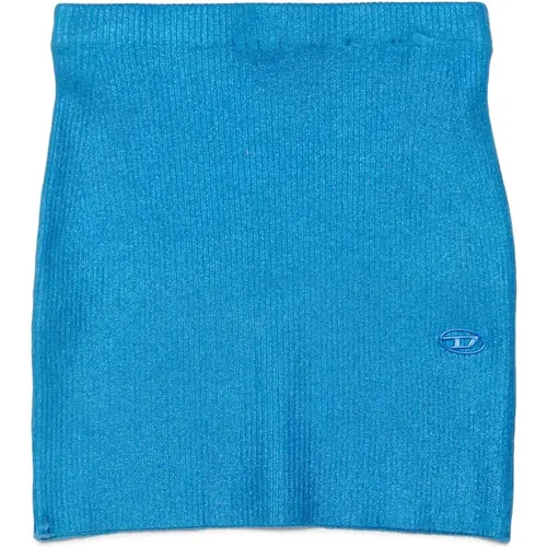 Röcke und Shorts,Blauer Rippstrickrock - Diesel - Modalova