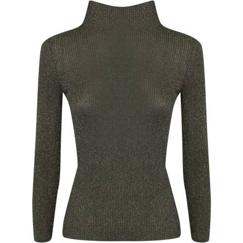 Lurex Rippstrickpullover , Damen, Größe: XS - Twinset - Modalova