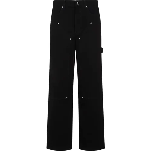 Schwarze Baumwollweite Hosen - Givenchy - Modalova