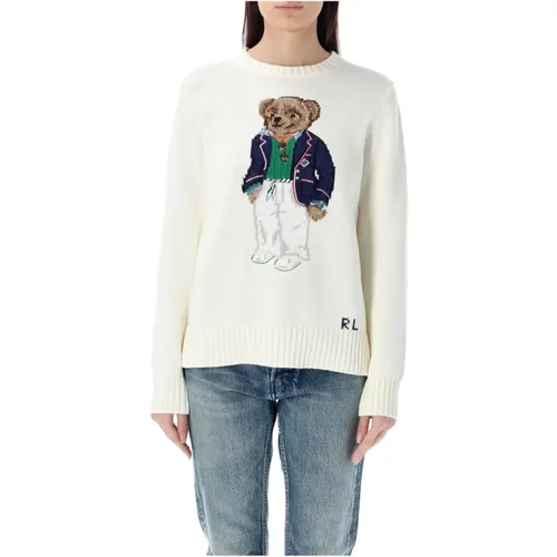 Cream Knitwear Sweater , female, Sizes: M - Ralph Lauren - Modalova