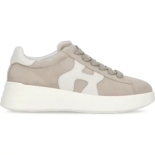 Suede Leather Sneakers for Women , female, Sizes: 3 UK, 7 UK, 2 1/2 UK, 8 UK, 2 UK, 4 1/2 UK, 6 UK, 5 1/2 UK - Hogan - Modalova