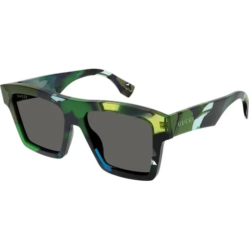 Green Sunglasses for Women , female, Sizes: 55 MM - Gucci - Modalova