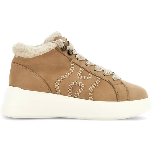 Mid-Top Winter Sneakers with Unique H Detail , female, Sizes: 3 1/2 UK, 8 UK - Hogan - Modalova