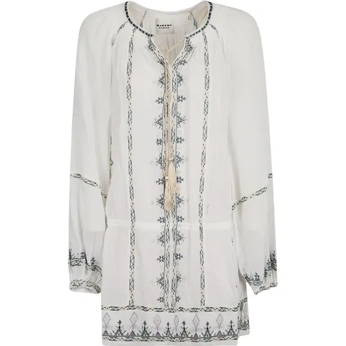 Embroidered Cotton Dress , female, Sizes: XS, M, 2XS, S - Isabel Marant Étoile - Modalova