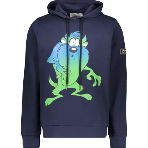 Maxi Print Hoodie , Herren, Größe: L - Iceberg - Modalova