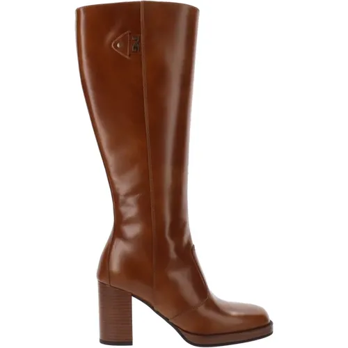 Leather Women Boots with Zip Closure , female, Sizes: 5 UK - Nerogiardini - Modalova