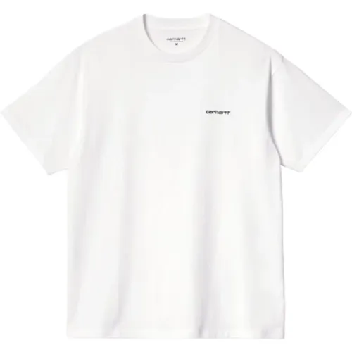 Script Embroidery T-Shirt in /Black , male, Sizes: 2XL, S, M, XL, L - Carhartt WIP - Modalova