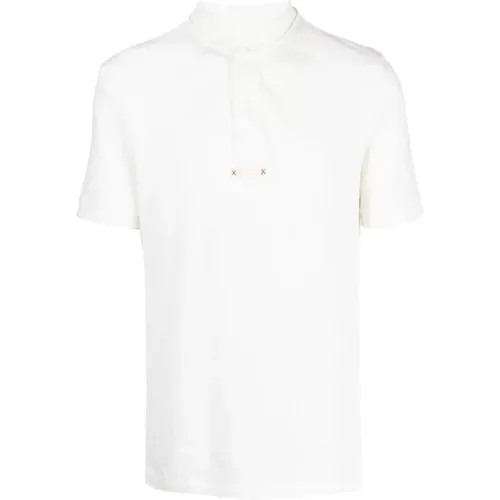 Signature Stitch Collarless Polo Shirt , male, Sizes: S, XS, 2XS - Maison Margiela - Modalova