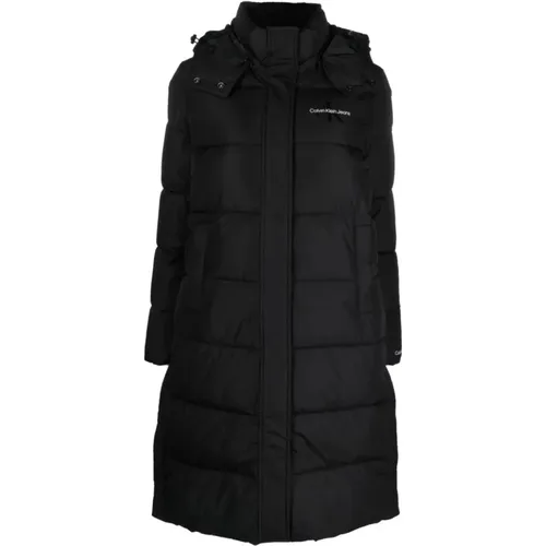 Monologo non down long puffer , female, Sizes: M - Calvin Klein Jeans - Modalova