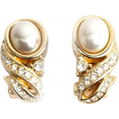 Pre-owned Metal earrings , female, Sizes: ONE SIZE - Dior Vintage - Modalova