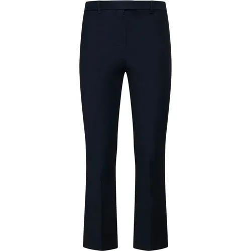 Midnight Stretch Cotton Blend Trousers , female, Sizes: 2XS, L - Max Mara - Modalova