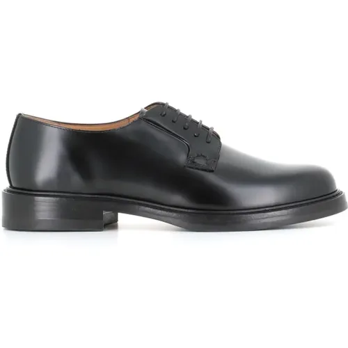 Schwarze Derby-Schuhe aus gebürstetem Leder , Damen, Größe: 40 EU - Henderson - Modalova