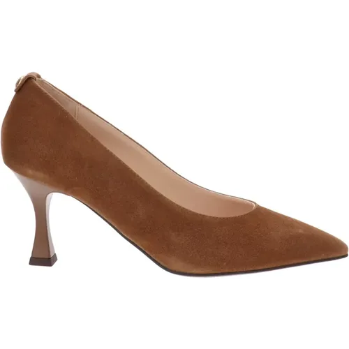 Leather Womens Heeled Shoes , female, Sizes: 5 UK, 3 UK - Nerogiardini - Modalova