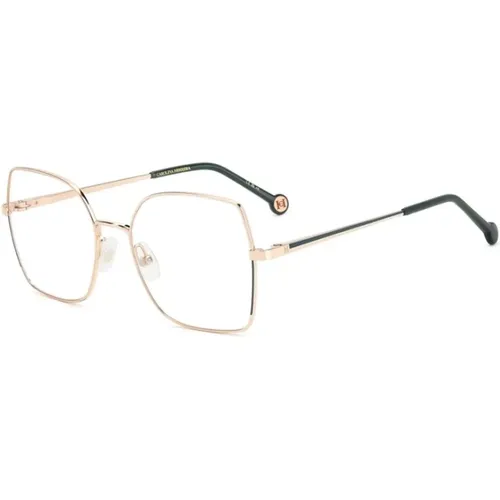 Gold Green Frame Glasses , unisex, Sizes: 55 MM - Carolina Herrera - Modalova