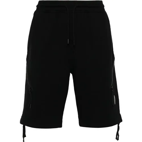 Schwarze Logo-Shorts , Herren, Größe: L - C.P. Company - Modalova