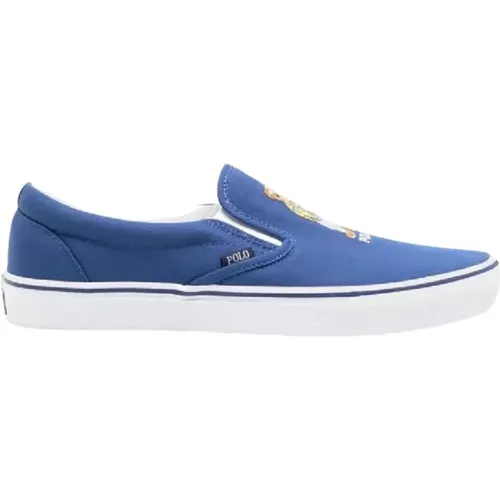 Blaue Slip-On-Sneaker Keaton , Herren, Größe: 41 EU - Ralph Lauren - Modalova