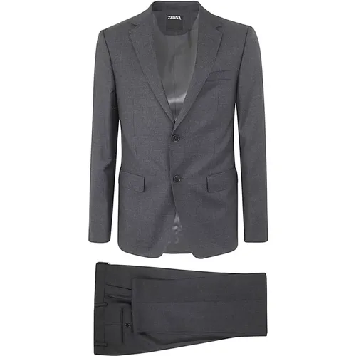 Grey Pure Wool Suit , male, Sizes: XL - Ermenegildo Zegna - Modalova