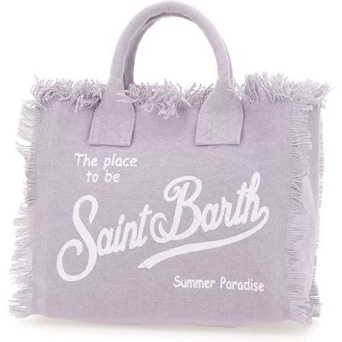 Cotton Handbag with Fringe Detail , female, Sizes: ONE SIZE - MC2 Saint Barth - Modalova