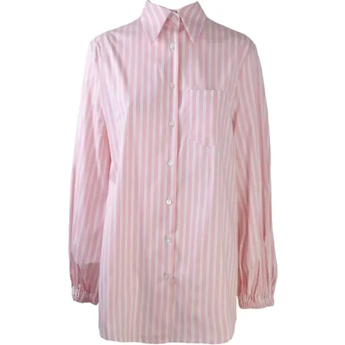 Striped Cotton Shirt , female, Sizes: M, S, XS - Semicouture - Modalova