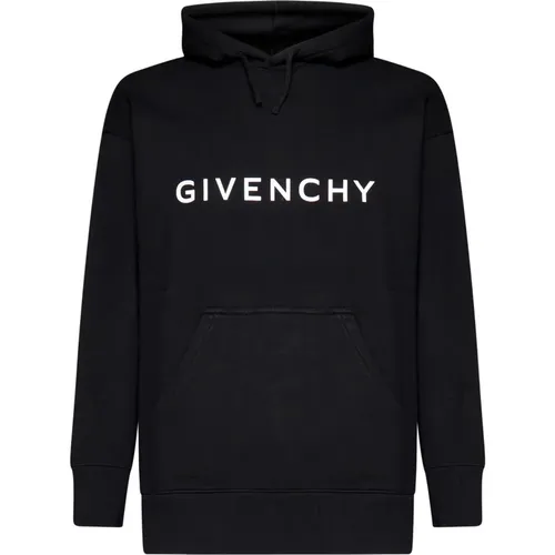 Schwarze Slim Fit Hoodie Pullover , Herren, Größe: M - Givenchy - Modalova