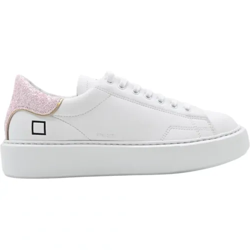 Glitter White Pink Sneakers - D.a.t.e. - Modalova