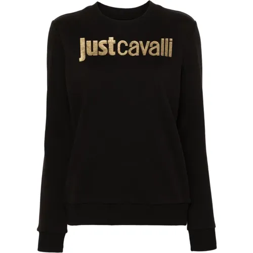 Schwarzer Damen Sweatshirt , Damen, Größe: M - Just Cavalli - Modalova