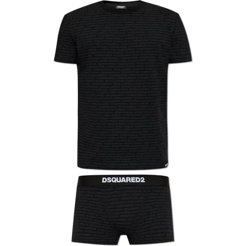 Set: Boxershorts und T-Shirt , Herren, Größe: L - Dsquared2 - Modalova