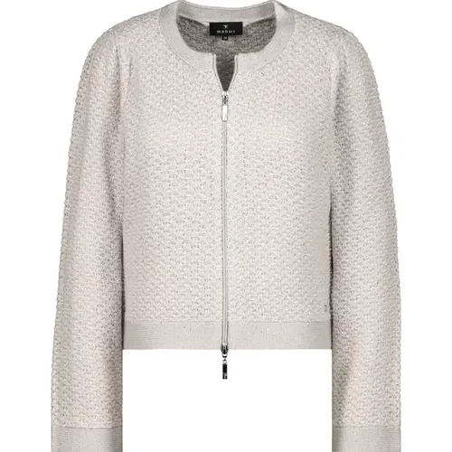 Glitzernder Bouclé Cardigan mit Pailletten , Damen, Größe: M - monari - Modalova