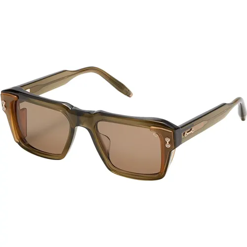 Square Oversize Sunglasses Olive , male, Sizes: ONE SIZE - Akoni - Modalova