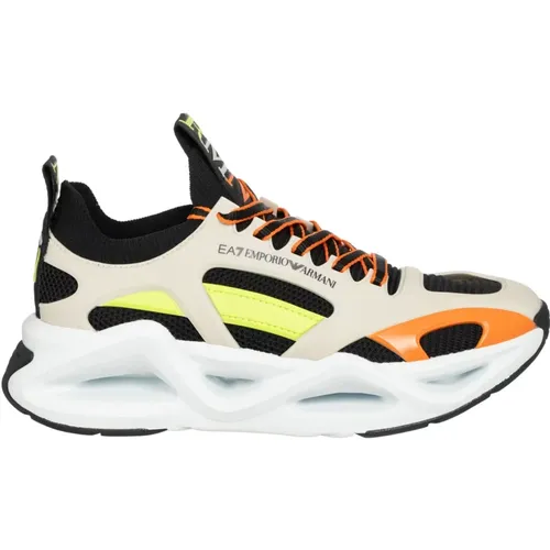 Multicolour Stylish Lace Closure Sneakers , male, Sizes: 6 UK - Emporio Armani EA7 - Modalova