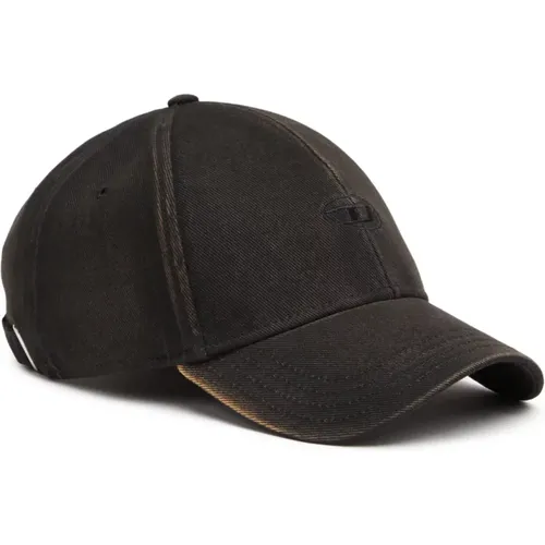 Baseball cap in washed cotton twill , male, Sizes: S - Diesel - Modalova