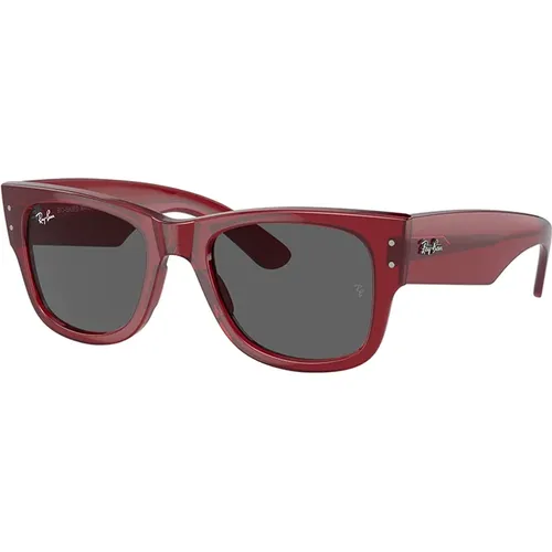 Mega Wayfarer Sonnenbrille Rot Transparent , unisex, Größe: 51 MM - Ray-Ban - Modalova