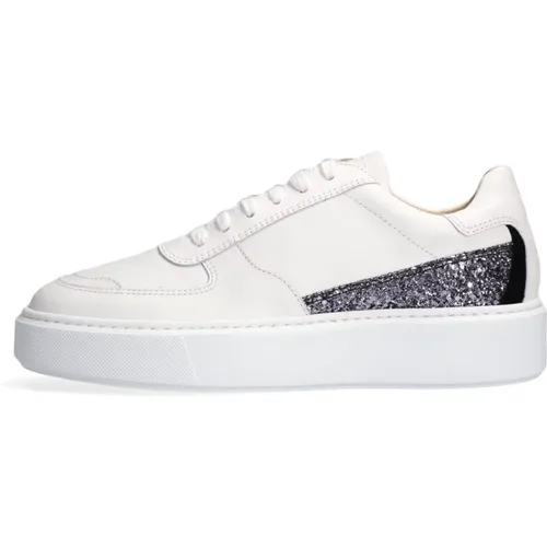 Weiße Glitzer Low Top Sneakers - Deabused - Modalova