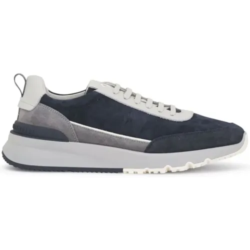 Low Panel Sneakers Gray White , male, Sizes: 10 UK - BRUNELLO CUCINELLI - Modalova